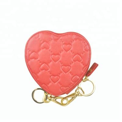 China Fashionable Casual Women's Coin Purse 13010 Heart Shape PU Leather Coin Purse for sale