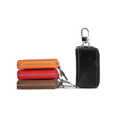 China OEM & ODM 15104 Multi-Function Leather Zipper Case Car Key Key Holder Acceptable for sale