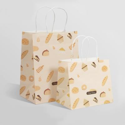 China Recyclable Customize Logo Gift Bag Gift Package Shopping Kraft Bag Paper Handle Various Sizes for sale