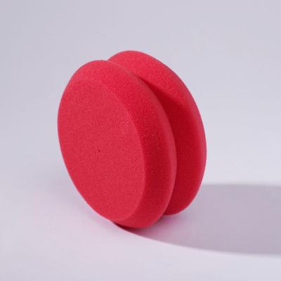 China Car Body UFO Imported Waxing Sponge 5 Pcs Kit UFO Hand Use Red Car Wax Dressing Pads Polishing Pads Buffing Waxing Pad for sale