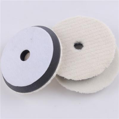 China Car Body For Car Care 3 Steps Japanese Style Wool Pads 100% Short Polishing Lambskin With Hole Cross Grit Diamond Polishing for sale