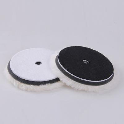 China Car Body Japan Imported Wool Polishing Pads 3 5 6 Inch Long White Wool Polishing For Car Care Black Harden Back Plate Hot Selling Black Sponge for sale