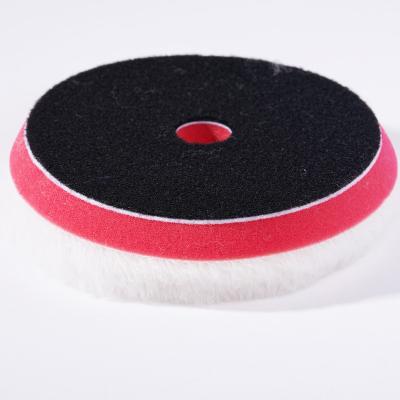 China Car Body 3 5 6 Inch Long Flat Red Black Medium Wool Polishing Pad White Polishing Pad For Car Sponge Auto Polishing Good Quality for sale