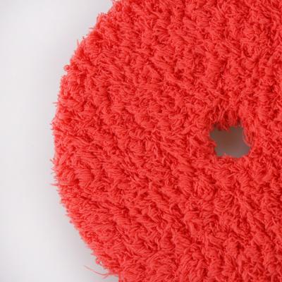 China Car Body Factory Price 5Inch Microfiber Diamond Buffing Pad Beveled Washer Cleaning Polishing Pad 6 Inch Red Superfine Polisher Pad for sale