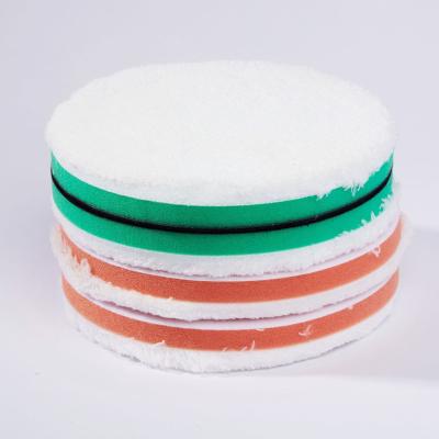 China Car Body Detailing Pad Polisher Pads Polishing Pad 3 White Superfine Fiber Wool Polisher Sponge Green Sponge 4 5 6 7inch Orange for sale