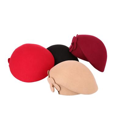 China Fashion High Quality Custom Wool Solid Color Woolen Beret Warm Universal Hat for sale