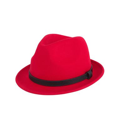 China European and American wholesale pure color classic retro style 100% top small hat wool for sale