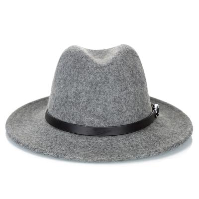 China European and American style autumn and new British wool overflowed large top hat of the winter men's and women's hat pure jazz top hat for sale