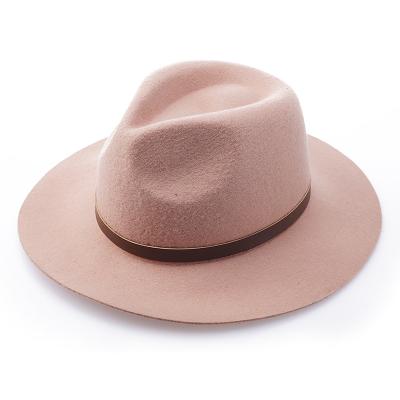 China European and American wool felt hat winter style wide brim felt hat cut felt hat pure heart wool brim top hat for sale