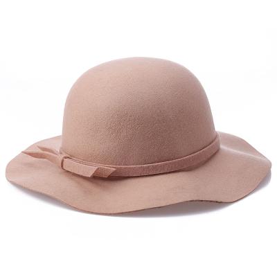 China Fashion Ladies Solid Color Tosser Hat With Pure Wool Waves for sale