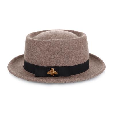 China European and American jazz custom wholesale wide brim Korean fashion felt hat wool style casual hat for sale