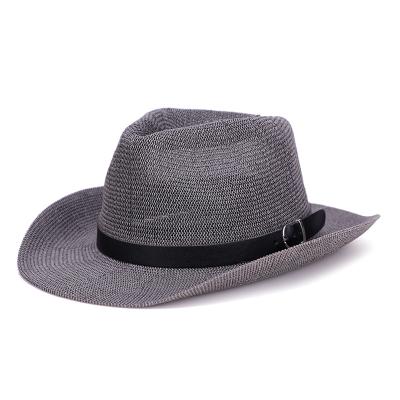 China Soft retro grass European and American breathable yarn fabric summer style cowboy hat England jazz hat western fashion for sale