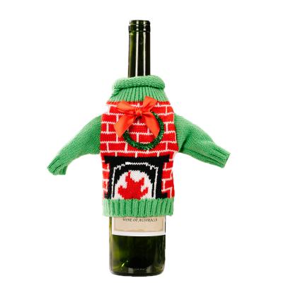 China Festival wedding Christmas decoration Christmas home decorations Christmas wine bottle knitted wine bottle clothes for sale