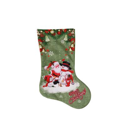 China Christamas Home Decoration Customize 2021 New Arrival Luxury Candy Gift Bag Christmas Hanging Socks For Christmas Decorations for sale