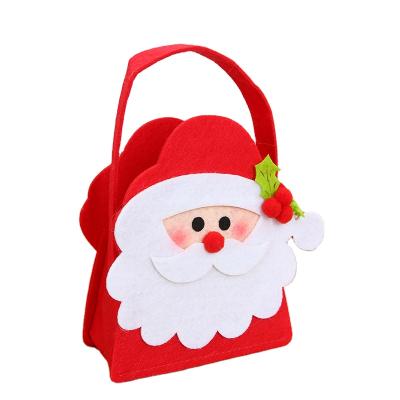 China Polyester Fiber Style Christmas Decorations Christmas Candy Bag Poster Doll Gift Kids Christmas Holiday Bag New for sale