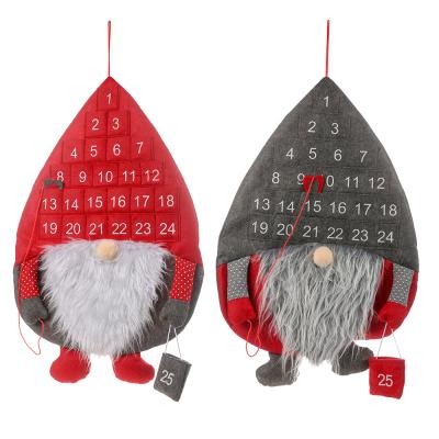 China Recyclable Christmas Decoration Supplies DIY Fabric Christmas Tree Ornaments Advent Calendar Set For Kids for sale