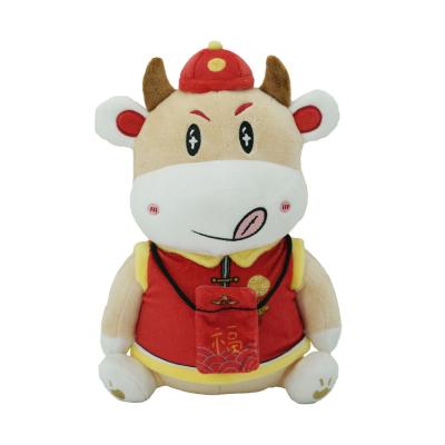 China Kids Gift Customized Year Of Ox Mascot Custom Plush Toy For Company for sale