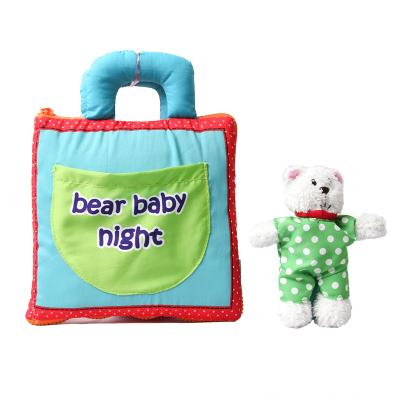 China Wholesale Three-Dimensional Early Interactive Story Book Bedtime Parent Child Education Book High Quality Cloth Bear Educational Toy for sale