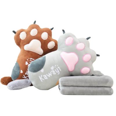 China Home Decoration Animal Paws Shape Hot Cute Plush Toys Bear Paw Cartoon Cushions Deformable Office Home Car Ride for sale