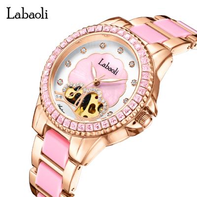 China Wholesale Luxury Stainless Steel LABAOLI LA100 Mechanical Waterproof Brand Girls Stainless Steel Lady Watch for sale