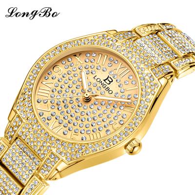 China LONGBO 80667 Water Resistant Fashion Women's Watch Diamond Ladies Watch Waterproof Women Ladies Girl Watch Diamond Watch for sale