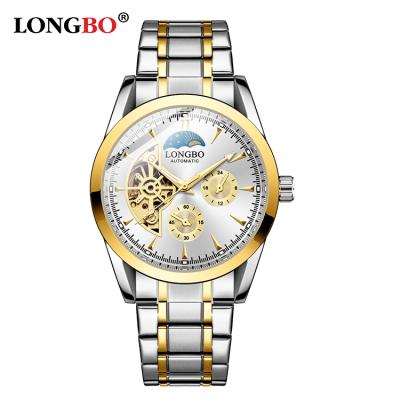 China Hot Selling Water Resistant LONGBO 83280 Mens Water Resistant Sports Watch Mechanical Stainless Steel Band Luxury Fashion for sale