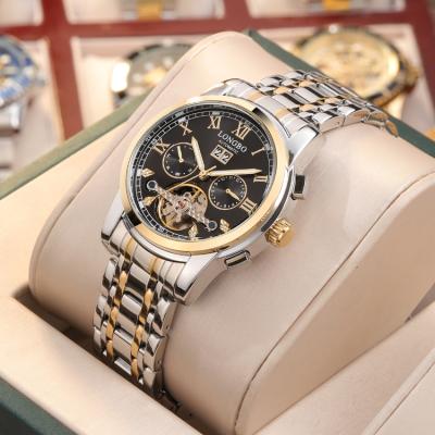 China Luxury Brand Automatic Mens Watches Water Resistant LONGBO 83206 Automatic Stainless Steel Watch for sale