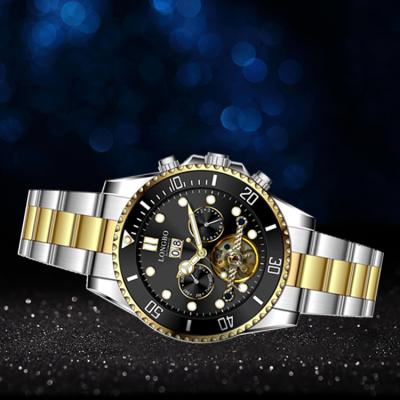 China Water Resistant LONGBO 83225 Low Moq Automatic Luxury Custom Stainless Steel Watch Automatic Movement Watch for sale