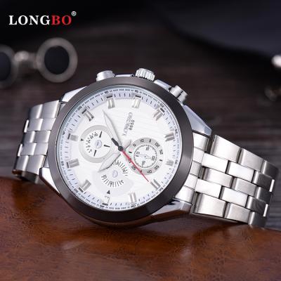 China Water Resistant LONGBO 8650 Vintage Watches Mens Wrist Quartz Logo Stainless Steel Custom Wrist Watches Mens Luxury for sale