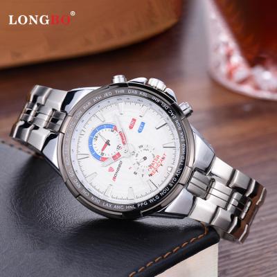 China LONGBO 80226 China water resistant movt quartz watch stainless steel fashion men's business wrist private label for sale