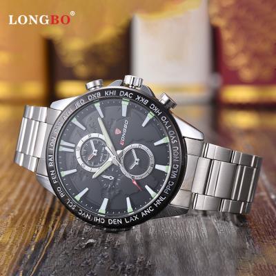 China Water Resistant LONGBO 80300 Private Label Man Hand Wrist Watches Quartz Watches Men Wrist Custom Logo Luxury Men Watch for sale