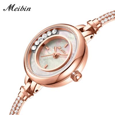 China New Fashion Water Resistant MEIBIN 1646 Quartz Bracelet Waterproof Lady Watch Brand Stainless Steel Luxury Wholesale Custom Band for sale