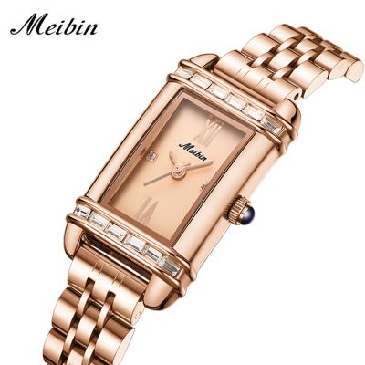 China MEIBIN 1538 Water Resistant Top Popular Luxury Good Women's Wristwatches Best Brands Stainless Steel Band Female Watch for sale