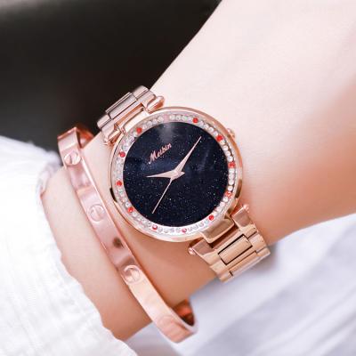 China Water Resistant MEIBIN 1291 Glitter Quartz Movement Steel Watches Custom Logo Waterproof 3atm made in china for sale