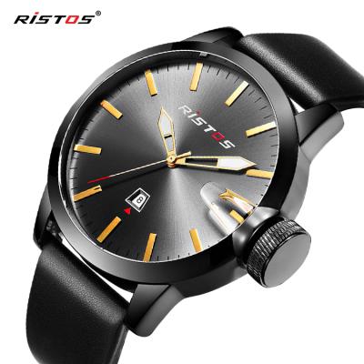 China RISTOS 9409 Business Simple Calendar Man Waterproof Quartz Watch for sale