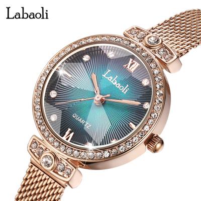 China LABAOLI LA053 Water Resistant Quartz Leather Watch Strap Set Quartz Wristwatch Movement Famous Custom Ladies for sale