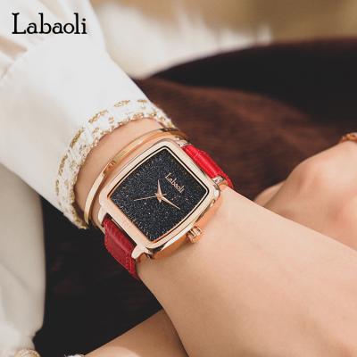 China OEM luxury crystal ladies wristwatch water resistant LABAOLI LA145 top brand ladies quartz leather watch for sale