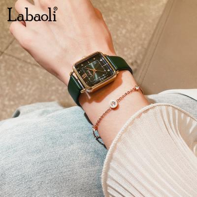 China LABAOLI LA009 high quality shiny luxury brand quartz watch women's quartz watch lady leather dress watch for sale