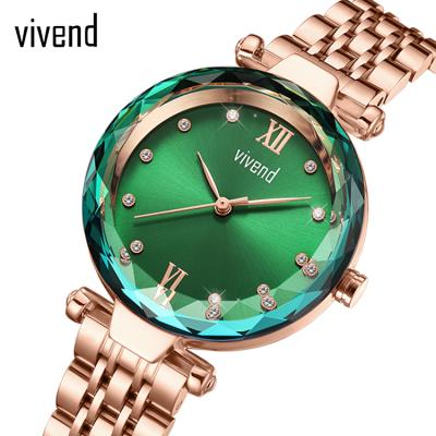 China VIVEND VD001 Custom Water Resistant Quartz Watch Buckle Rose Gold Ladies Wrist Watch Stainless Steel High Quality Ladies Watch for sale