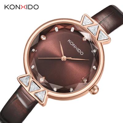 China KONXIDO KN005 Wholesale Water Resistant Band Women Water Resistant Leather Watch Hot New Casual Custom Logo Fashion for sale