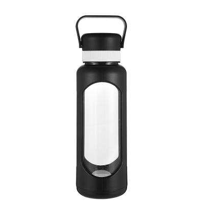 China Sustainable New Arrival Promotional Hot Sale 1000ml Eco-friendly Motivational Glass Water Bottle For Sports for sale