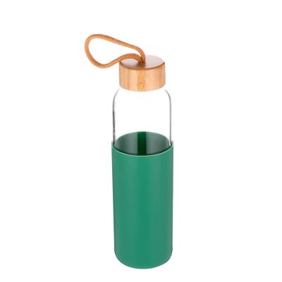 China Custom Viable Hot Sale Drinking Glass Custom Water Bottle With Bulk Silicone for sale