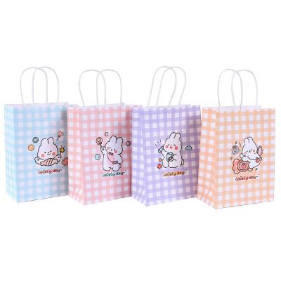 China Recyclable Comic Paper Bag Gift Wrapping Paper Tote Bag Ins Cute Cartoon for sale