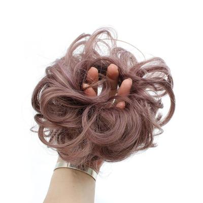 China Big Hair Buns Updo Hair Buns Ring-x Curly Chignons Hair Extensions Hot Messy Synthetic Fluffy Elastic Wig Chignons for sale