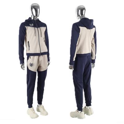 China Fashion polyester sublimation zipper logo tracksuit sportswear sweatsuit breathable custom slim fit men's two-piece set tracksuit for sale