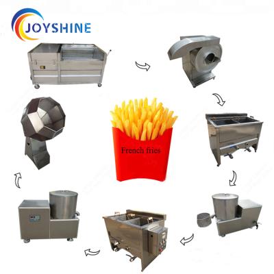 China High Quality Vegetable Processing Plant 100kgh Potato Fingers Making Machine Price French Fries Production Line for sale