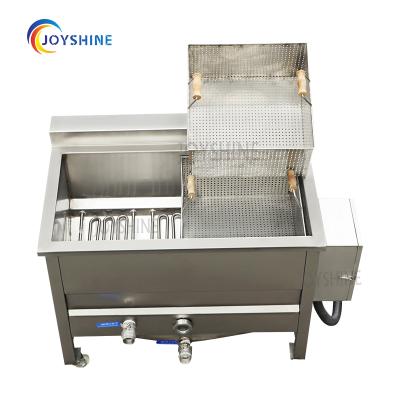 China Superior Quality Chips Joyshine Two-Cylinder Gas Batch Vegetable Fruit Chicken Deep Fryer Machine for sale