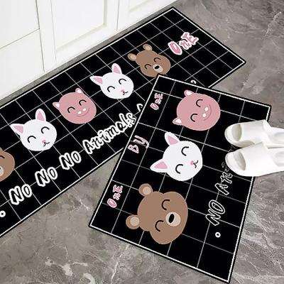 China Washable Household Bathroom And Kitchen Decorative Cartoon Mats Indoor Outdoor for sale