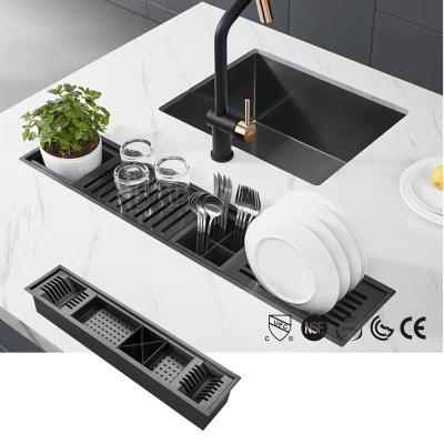 China Without Faucet Available In Multiple Sizes Nano Black Small Rectangular Wash Sink For Kitchen for sale