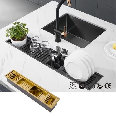 China Without Faucet Factory Direct Sales 900X180X150mm Nano Gold Bar Stainless Steel Handmade Cheap Kitchen Sink for sale